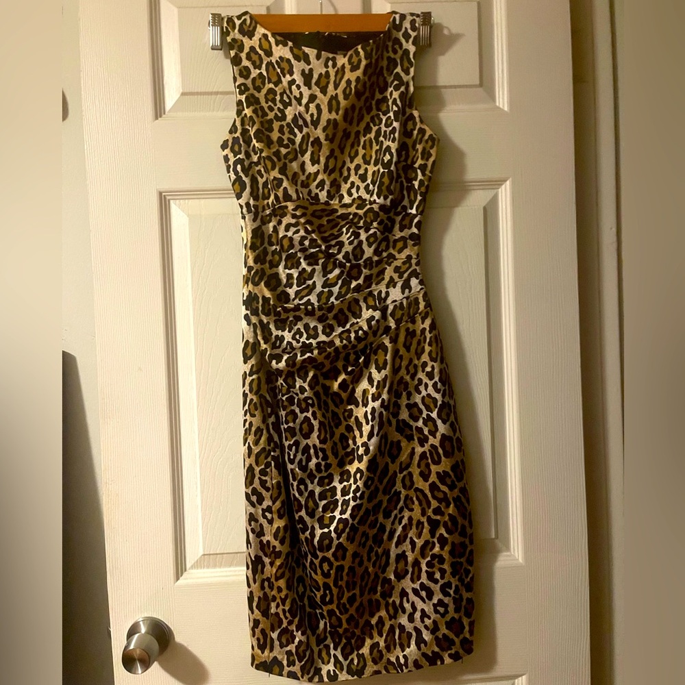 Cache Leopard dress Fitted print Size 4 - Picture 6 of 10